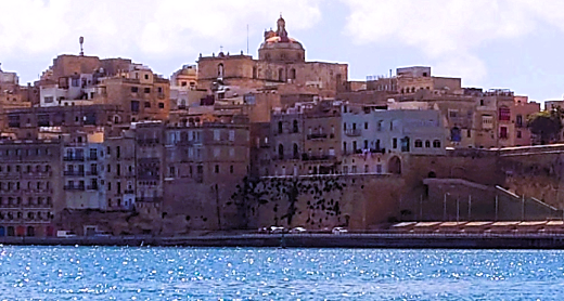 View from Valletta harbour of 3 cities, Malta