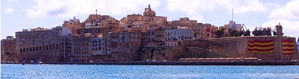 View from Valletta harbour of 3 cities, Malta