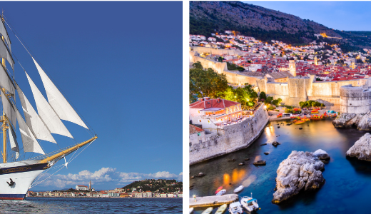 Royal Clipper and Dubrovnik